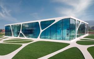 Ausstellungsgebäude Leonardo "glass cube"
